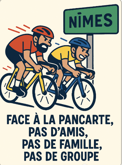 Face à la pancarte, pas d'amis