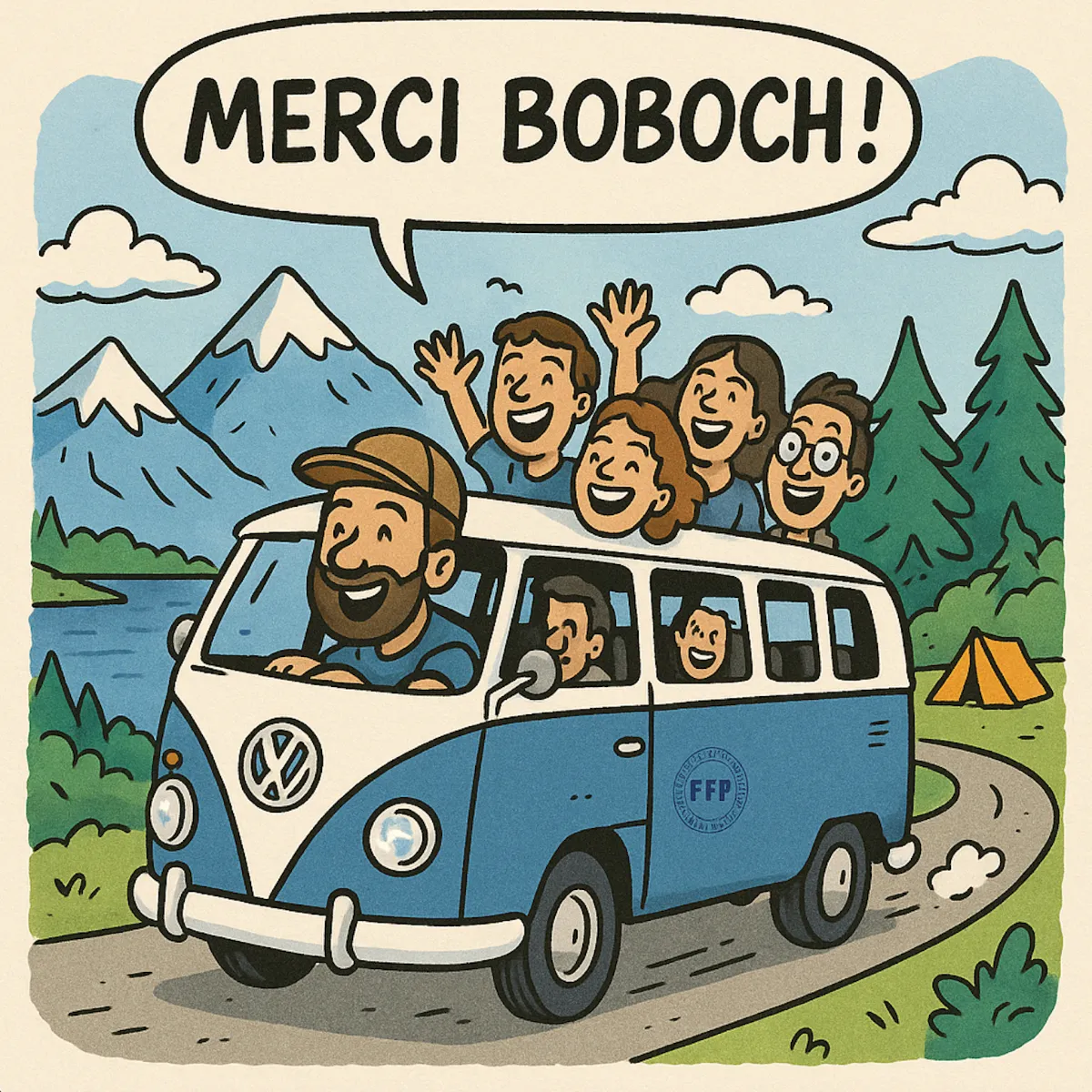 Merci Boboch - Van FFP avec l'équipe